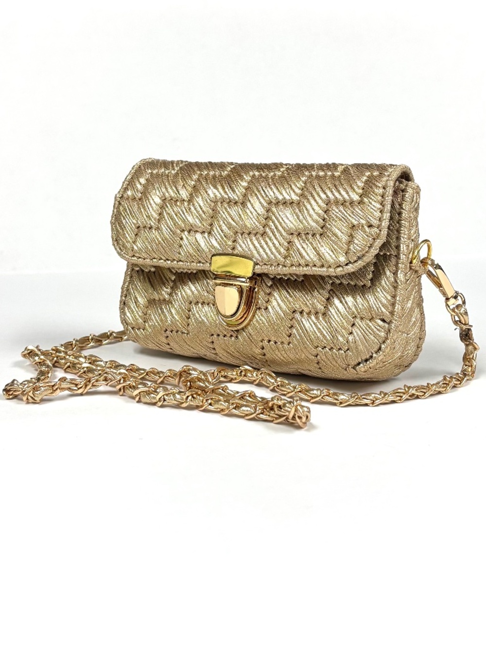 New Hand Woven Gold Purse/Bag